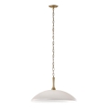 Kichler - Pendel med kædeophæng DELAROSA 1xE27/60W/230V hvid/messing