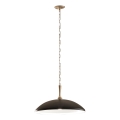 Kichler - Pendel med kædeophæng DELAROSA 1xE27/60W/230V sort/messing