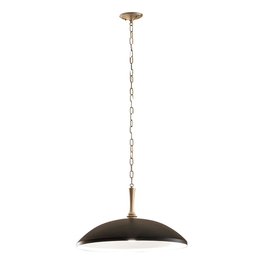 Kichler - Pendel med kædeophæng DELAROSA 1xE27/60W/230V sort/messing