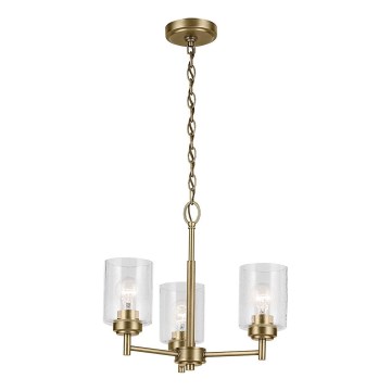 Kichler - Pendel med kædeophæng WINSLOW 3xE27/60W/230V diameter 45,8 cm messing
