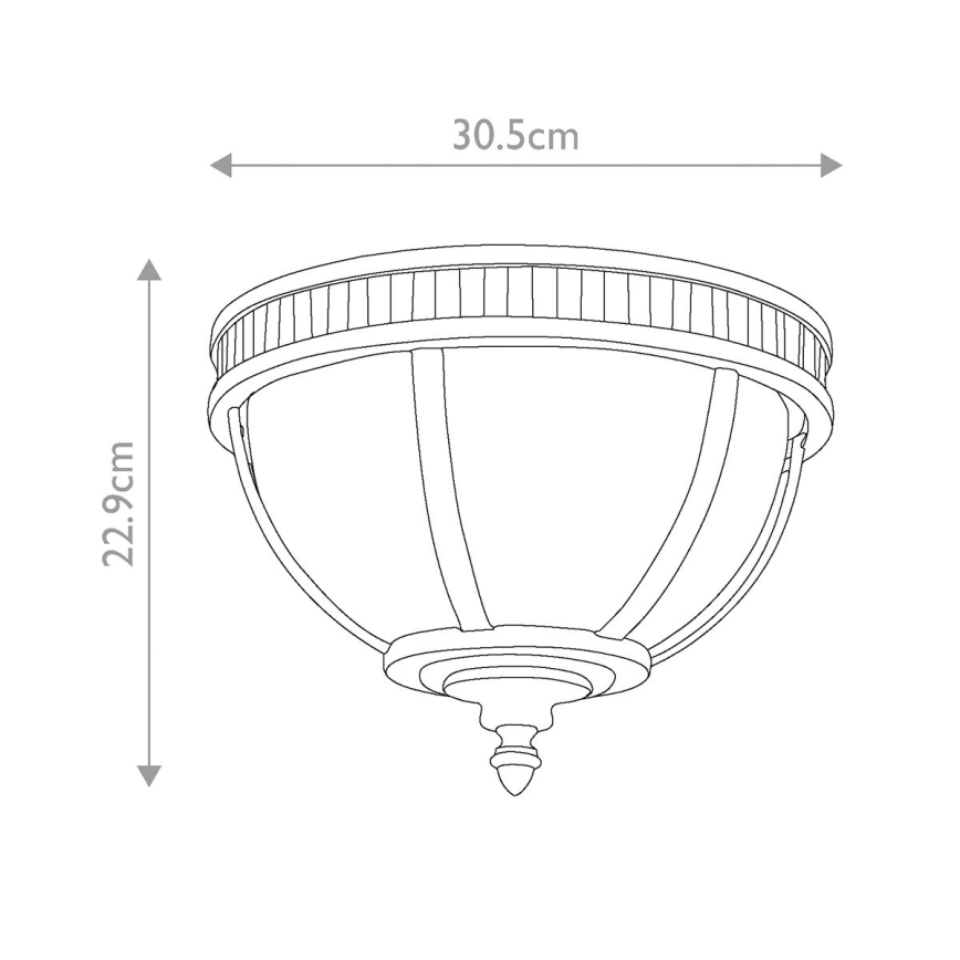 Kichler - Udendørs loftlampe HALLERON 3xE14/40W/230V IP44 antracit