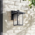 Kichler - Udendørs væglampe CAPPANNA M 1xE27/60W/230V IP44 sort