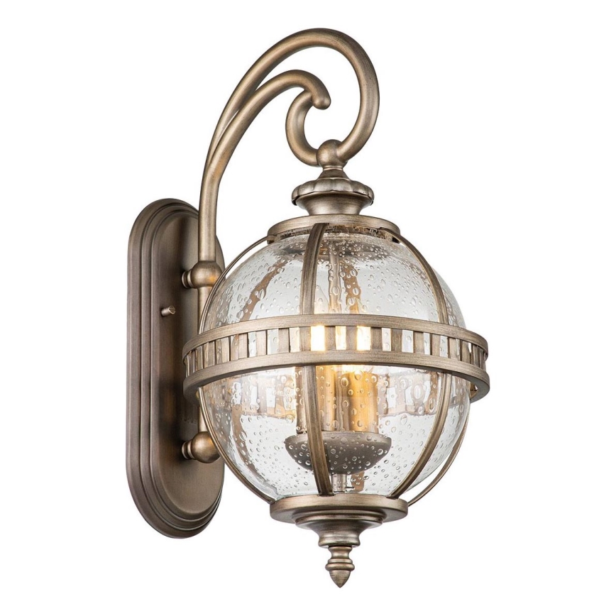 Kichler - Udendørs væglampe HALLERON 2xE14/40W/230V IP44