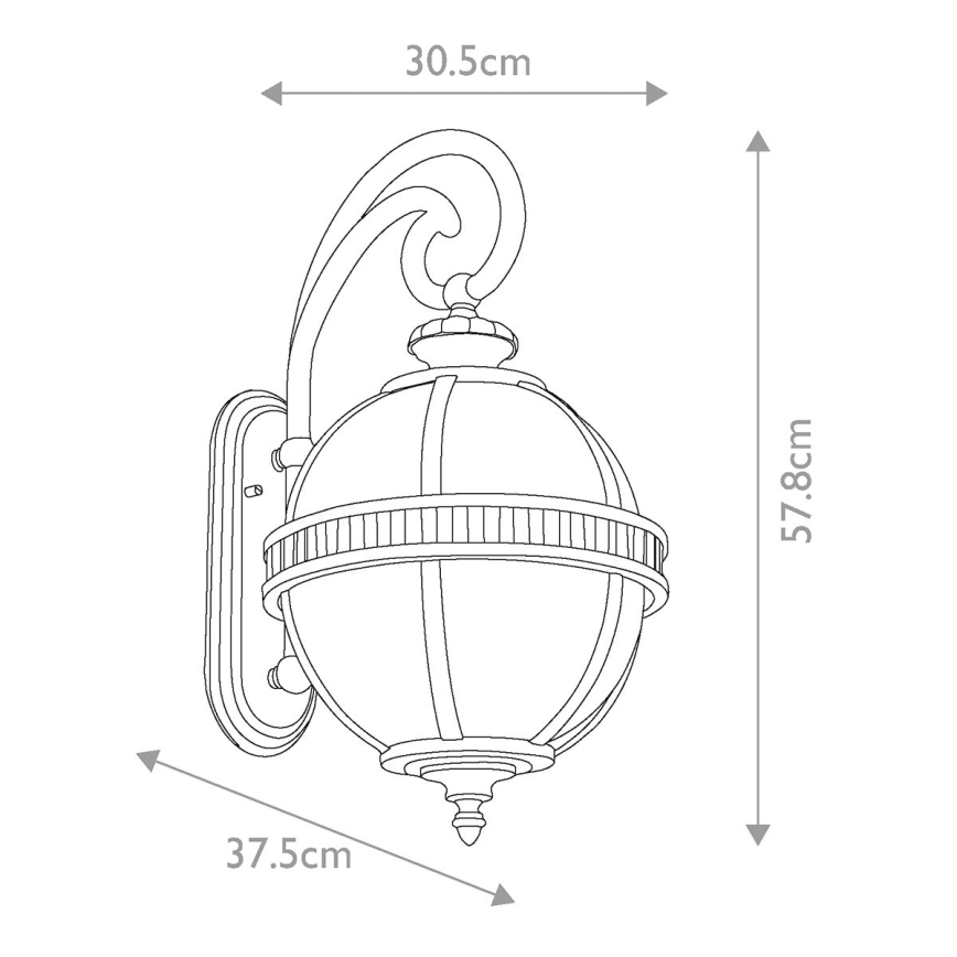 Kichler - Udendørs væglampe HALLERON 3xE14/60W/230V IP44