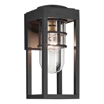 Kichler - Udendørs væglampe HONE 1xE27/60W/230V IP44 sort