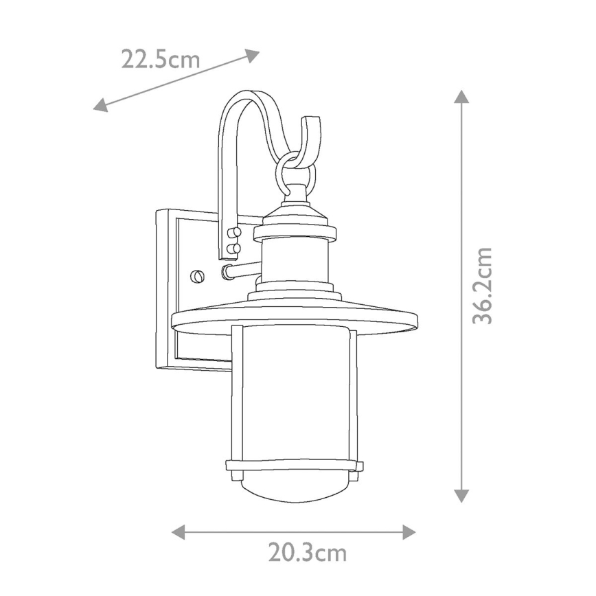 Kichler - Udendørs væglampe RIVERWOOD 1xE27/100W/230V IP44 antracit