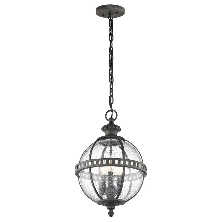 Kichler - Udendørspendel m. kædeophæng HALLERON 3xE14/60W/230V IP44