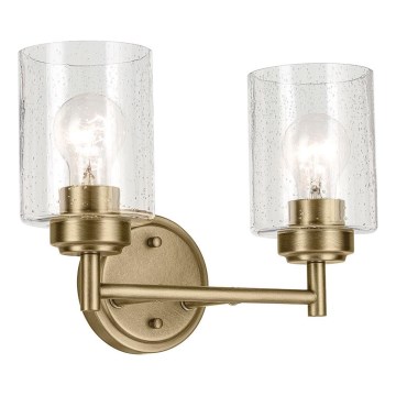 Kichler - Væglampe WINSLOW 2xE27/60W/230V messing