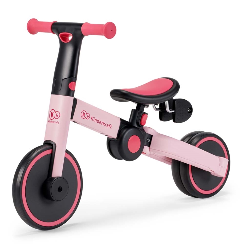 KINDERKRAFT - Børne løbecykel 3-i-1 4TRIKE pink