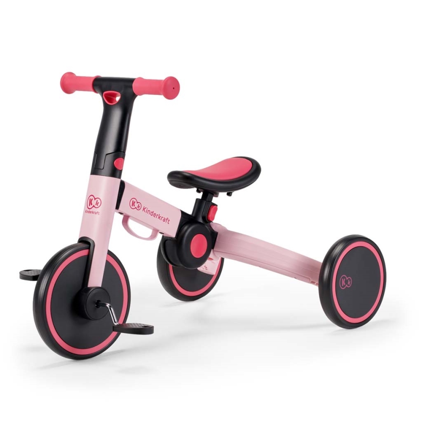 KINDERKRAFT - Børne løbecykel 3-i-1 4TRIKE pink
