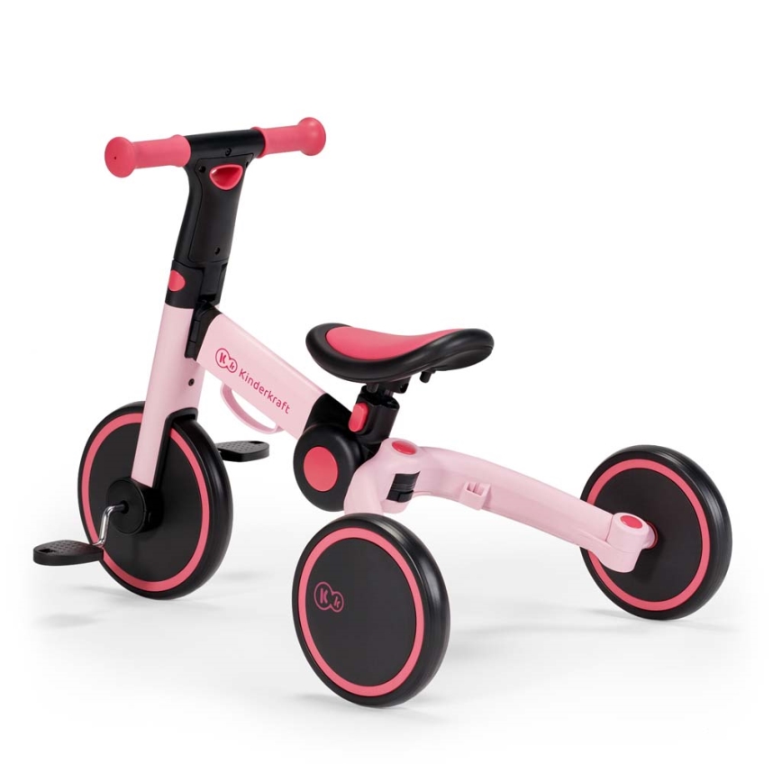 KINDERKRAFT - Børne løbecykel 3-i-1 4TRIKE pink