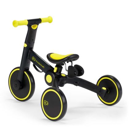 KINDERKRAFT - Børne løbecykel 3-i-1 4TRIKE gul/sort