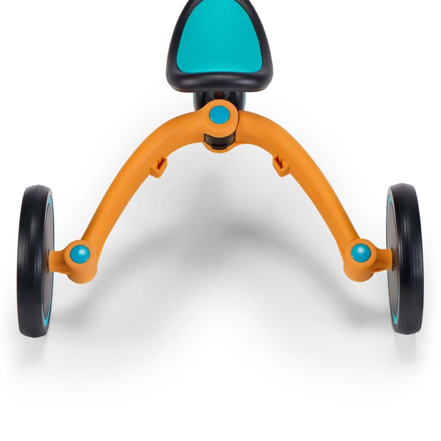 KINDERKRAFT - Børne løbecykel 3-i-1 4TRIKE gul/turkis