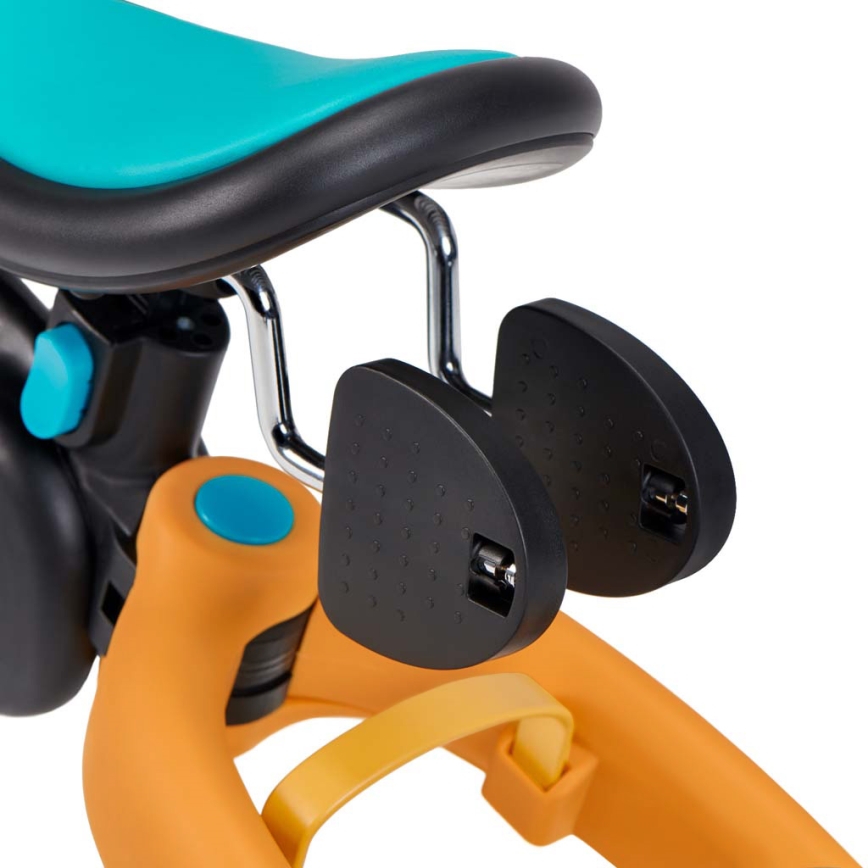 KINDERKRAFT - Børne løbecykel 3-i-1 4TRIKE gul/turkis