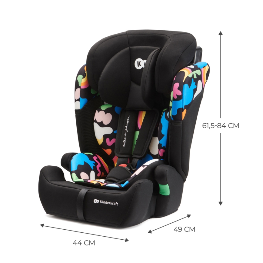 KINDERKRAFT - Autostol COMFORT UP i-Str. (76-150 cm) farverig
