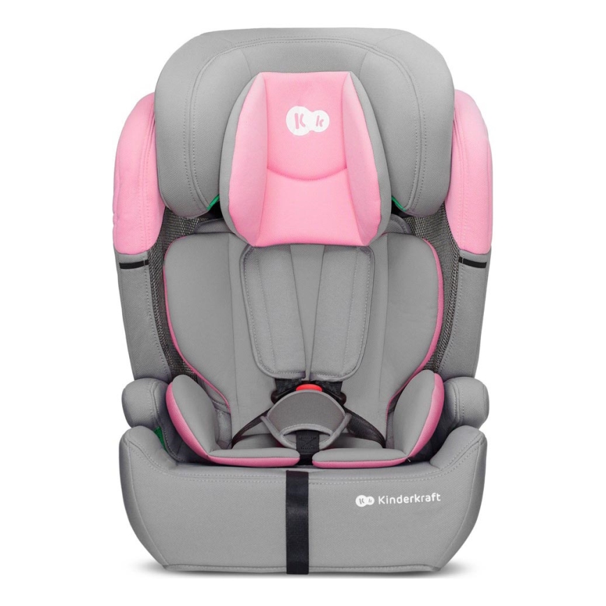 KINDERKRAFT - Autostol COMFORT UP i-Str. (76-150 cm) grå/lyserød