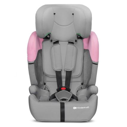 KINDERKRAFT - Autostol COMFORT UP i-Str. (76-150 cm) grå/lyserød