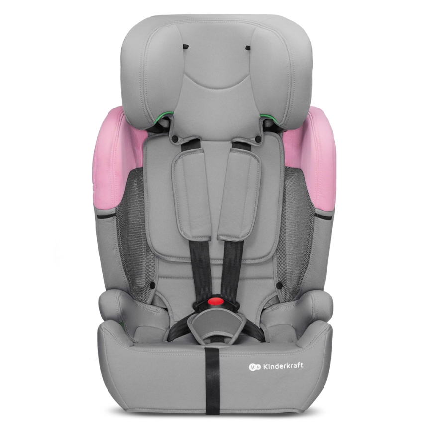 KINDERKRAFT - Autostol COMFORT UP i-Str. (76-150 cm) grå/lyserød