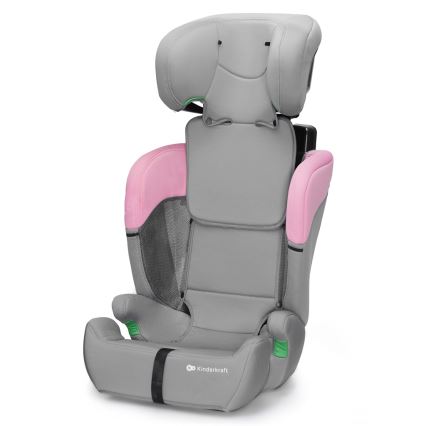 KINDERKRAFT - Autostol COMFORT UP i-Str. (76-150 cm) grå/lyserød