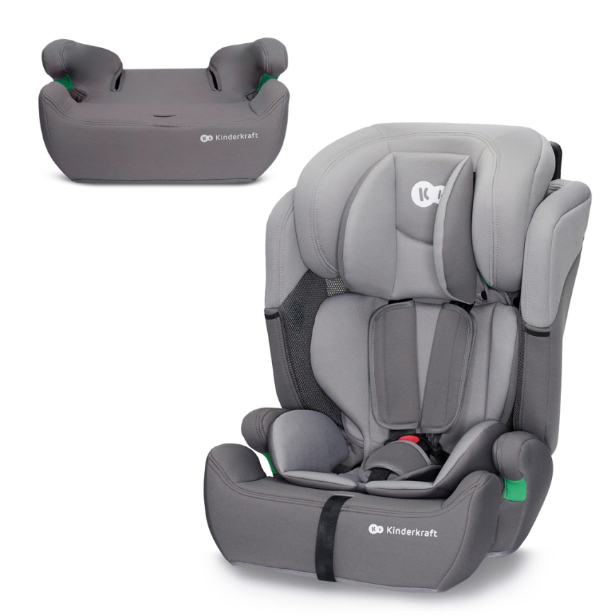 KINDERKRAFT - Autostol COMFORT UP i-Str. (76-150 cm) lysegrå