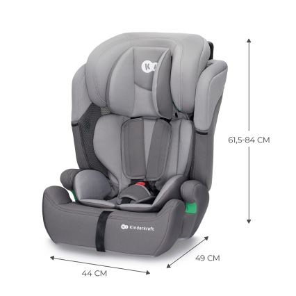 KINDERKRAFT - Autostol COMFORT UP i-Str. (76-150 cm) lysegrå