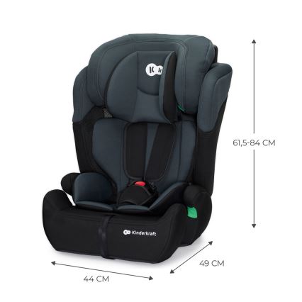 KINDERKRAFT - Autostol COMFORT UP i-Str. (76-150 cm) mørk