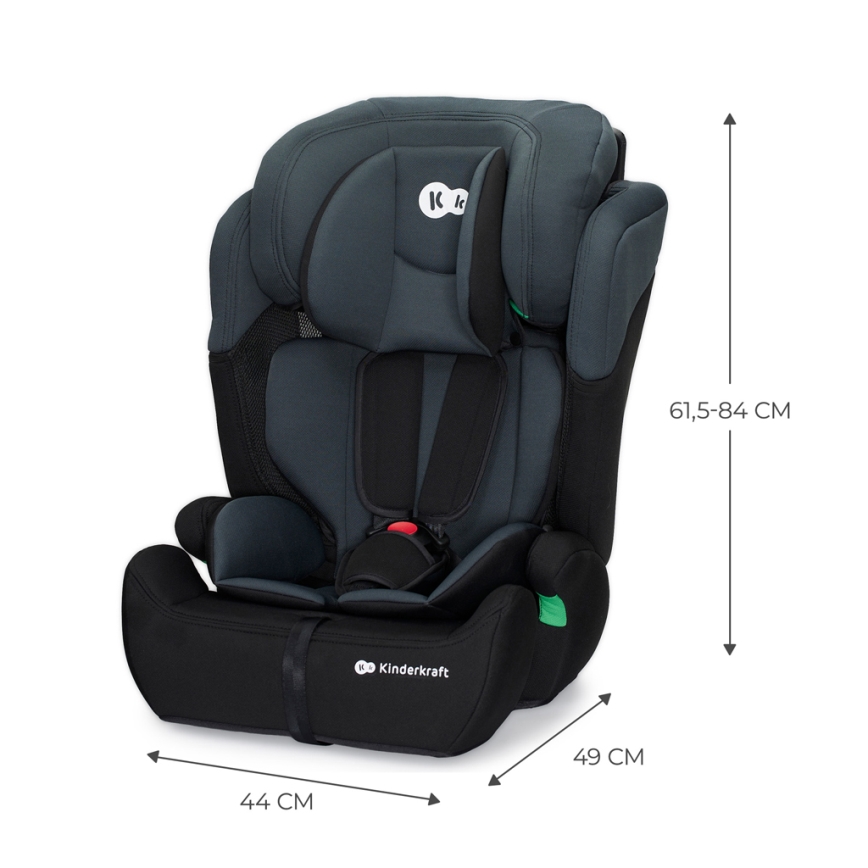 KINDERKRAFT - Autostol COMFORT UP i-Str. (76-150 cm) mørk