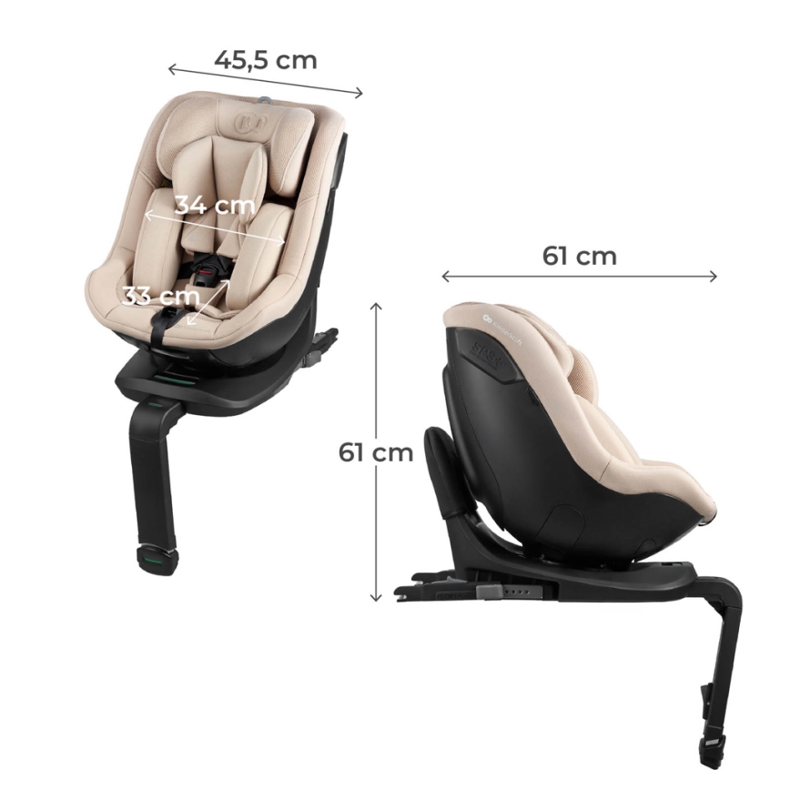 KINDERKRAFT - Autostol I-GUARD i-Size 40-105 cm beige
