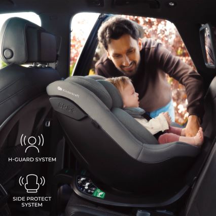 KINDERKRAFT - Autostol I-GUARD i-Size 40-105 cm grå