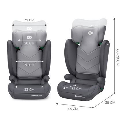 KINDERKRAFT - Autostol I-SPARK i-Str. (100-150 cm) grå