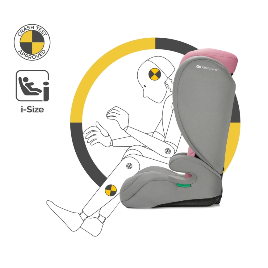 KINDERKRAFT - Autostol I-SPARK i-Str. (100-150 cm) lyserød