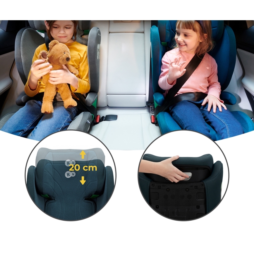 KINDERKRAFT - Autostol JUNIOR FIX 2 (100-150 cm) Harbor blå