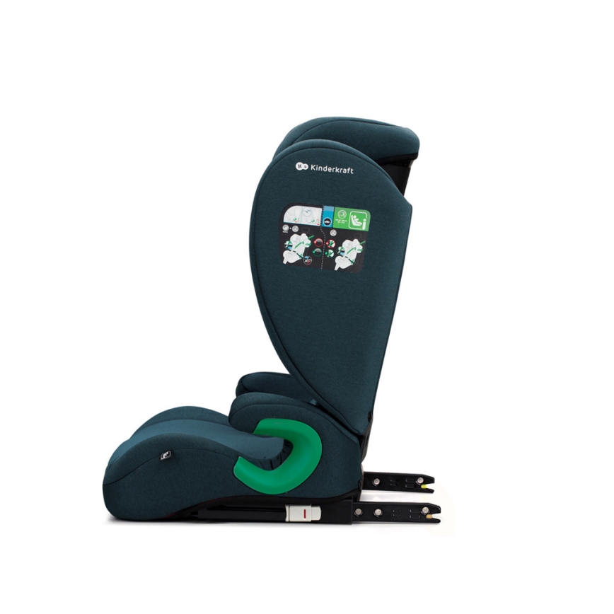KINDERKRAFT - Autostol JUNIOR FIX 2 (100-150 cm) Harbor blå
