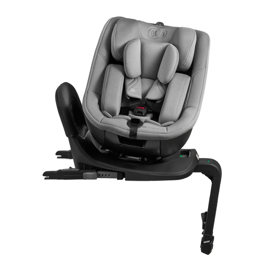 KINDERKRAFT - Autostol med drejbar base I-GUARD i-Size 40-105 cm grå