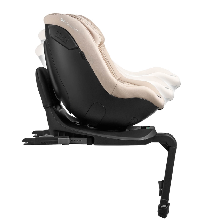 KINDERKRAFT - Autostol med drejbar base I-GUARD PRO i-Size 61-105 cm beige