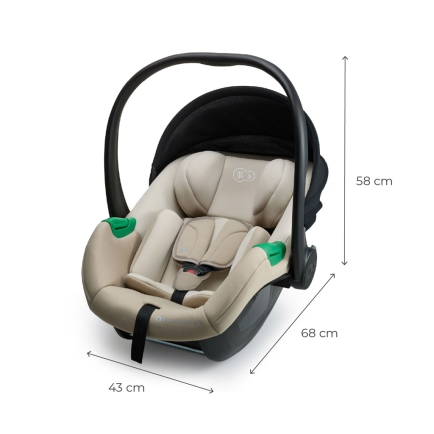 KINDERKRAFT - Autostol MINK PRO 2 40-87 cm (0-13 kg) beige