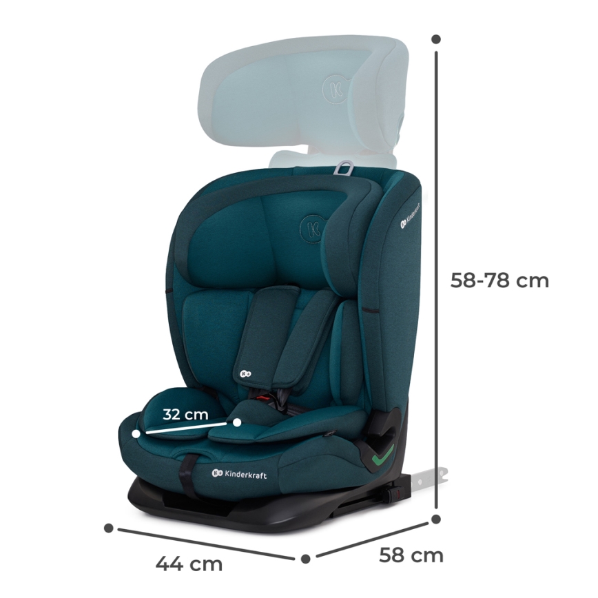 KINDERKRAFT - Autostol ONETO 3-i-1 Str. (76-150 cm) + Isofix Harbor blå