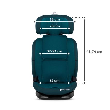 KINDERKRAFT - Autostol ONETO 3-i-1 Str. (76-150 cm) + Isofix Harbor blå