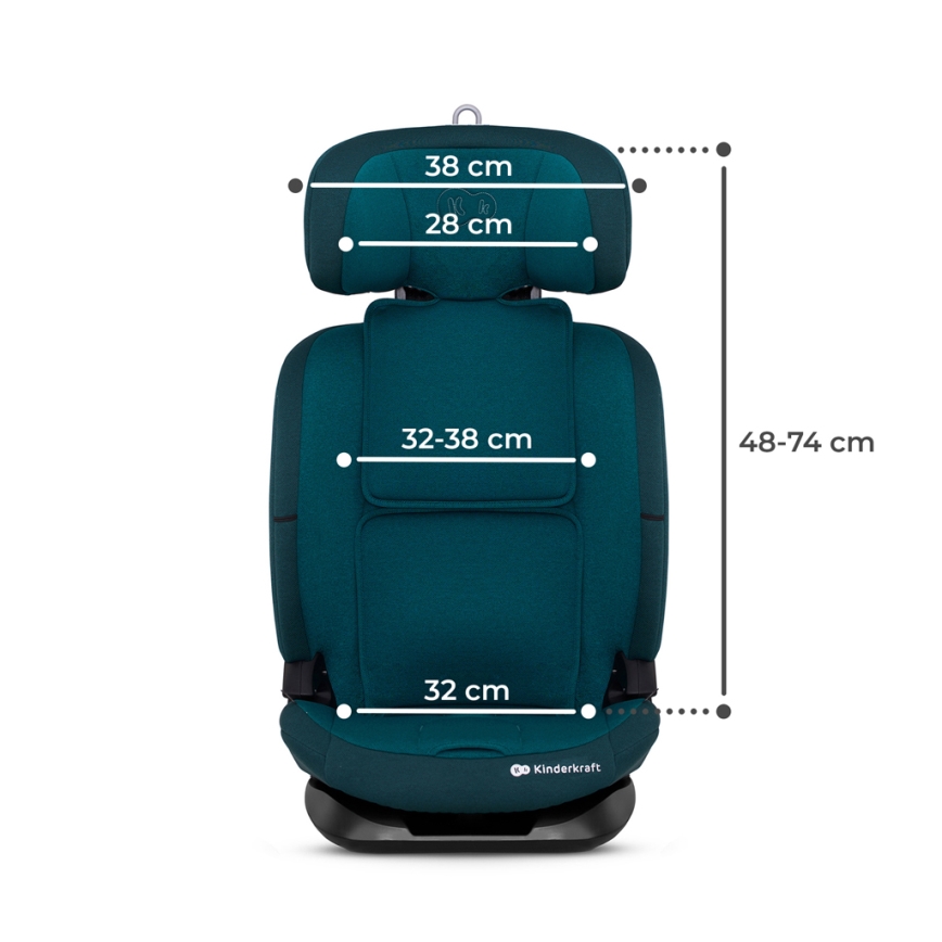 KINDERKRAFT - Autostol ONETO 3-i-1 Str. (76-150 cm) + Isofix Harbor blå