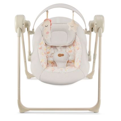KINDERKRAFT - Babygynge med melodi SWINGEE, beige, 4xAAA/230V