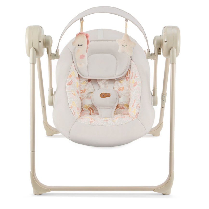 KINDERKRAFT - Babygynge med melodi SWINGEE, beige, 4xAAA/230V