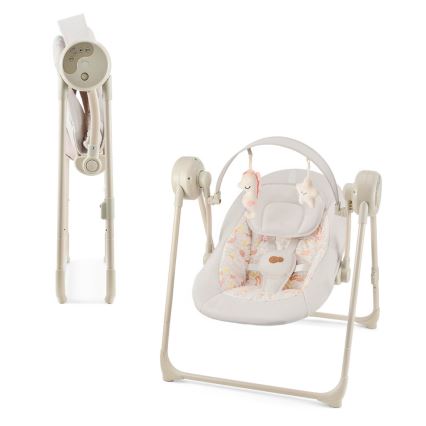 KINDERKRAFT - Babygynge med melodi SWINGEE, beige, 4xAAA/230V