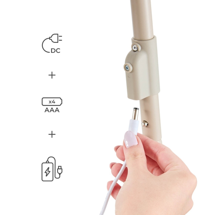 KINDERKRAFT - Babygynge med melodi SWINGEE, beige, 4xAAA/230V