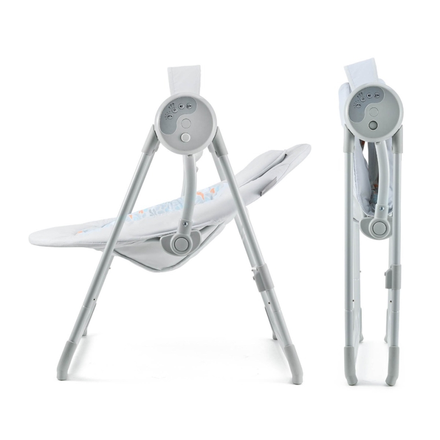 KINDERKRAFT - Babygynge med musik SWINGEE, grå, 4xAAA/230V