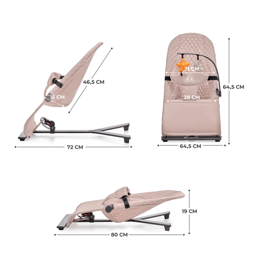 KINDERKRAFT - Babynest MIMI lyserød