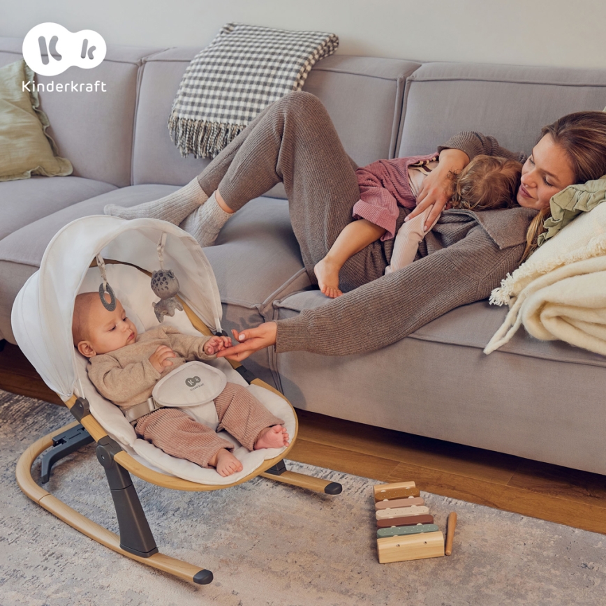 KINDERKRAFT - Babyvippestol ELSU grå