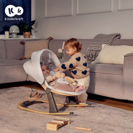 KINDERKRAFT - Babyvippestol ELSU grå