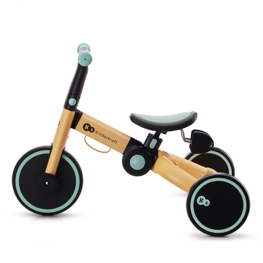 KINDERKRAFT - Balancecykel 3-i-1 4TRIKE gul/mintgrøn