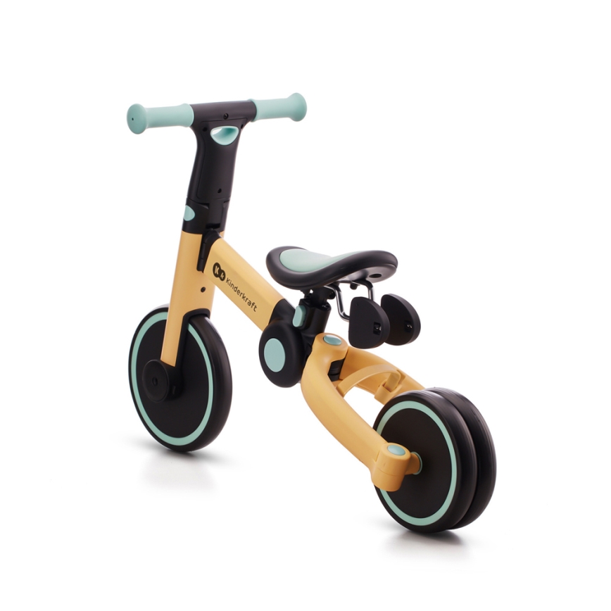 KINDERKRAFT - Balancecykel 3-i-1 4TRIKE gul/mintgrøn