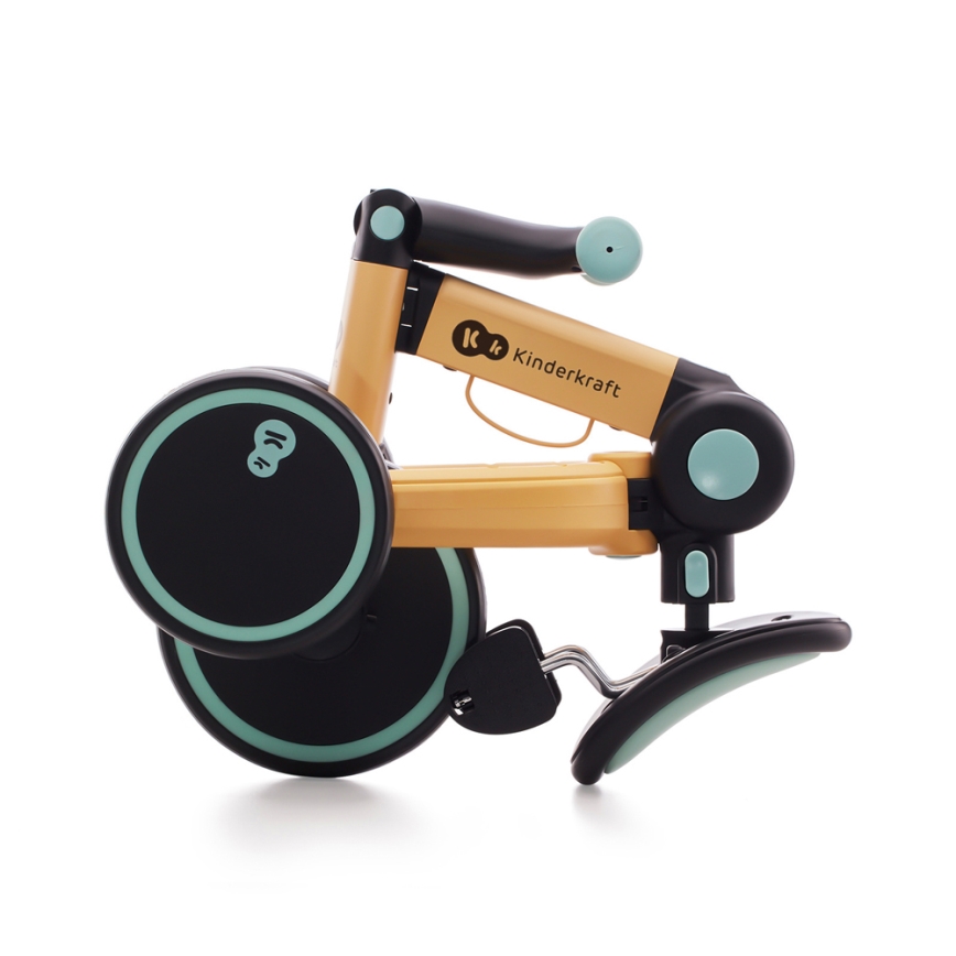 KINDERKRAFT - Balancecykel 3-i-1 4TRIKE gul/mintgrøn